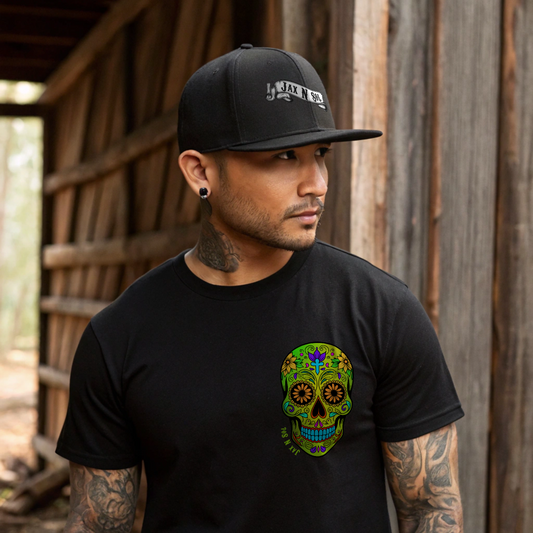 Sugar Skull Pocket Print T-shirt